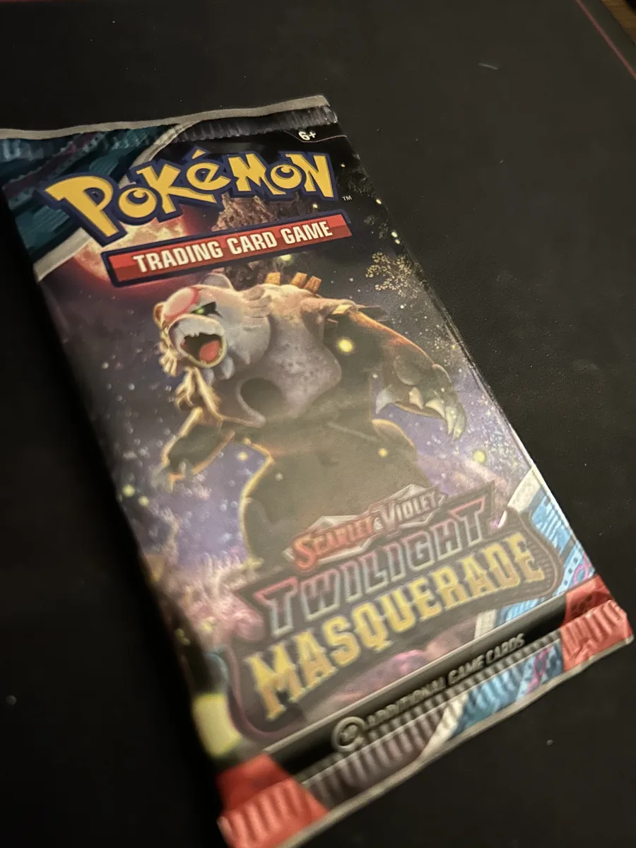 Pokémon — Scarlet & Violet: Twilight Masquerade (Bloodmoon Ursaluna), sealed, photographed before listing (2 of 2)